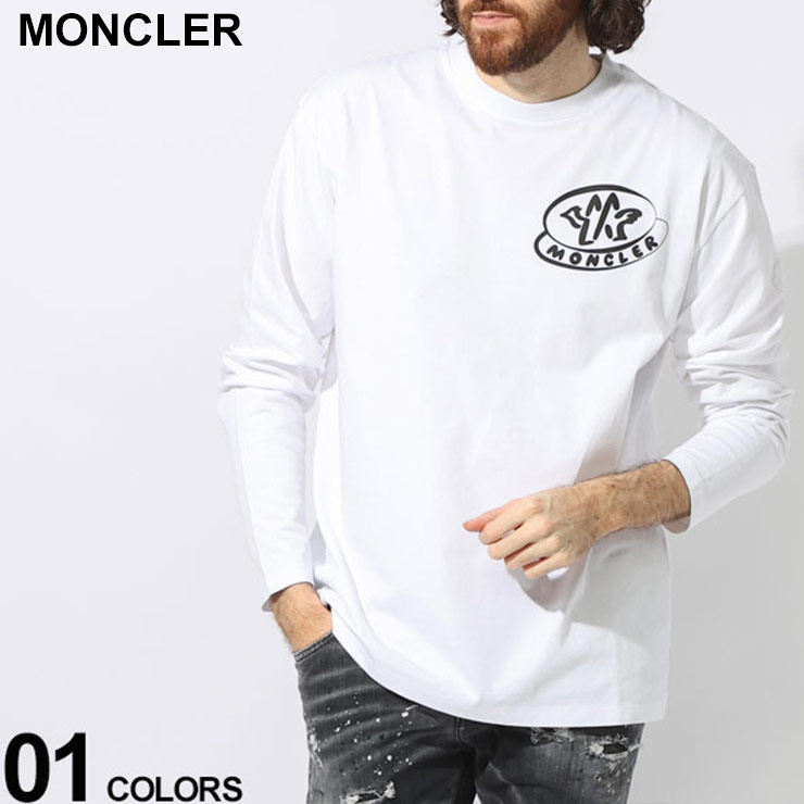 MONCLER ロンＴ モンクレール MONCLER メンズ トップス ロンT 長袖 ロゴ 胸元