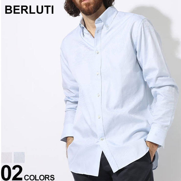楽天市場】BERLUTI ベルルッティ 長袖シャツ メンズ エンブレムロゴ