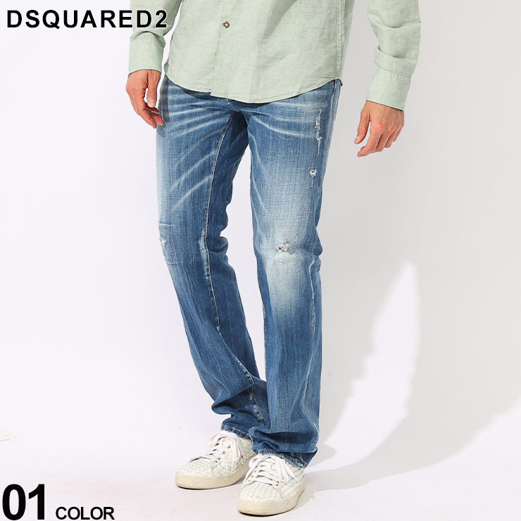 ディースクエアード DSQUARED2 ダメージ加工 手縫いデザイン ボタンフライ ジーンズ RoadieJean D2LB1444S30342 ブランド メンズ 男性 ボトムス パンツ ジーンズ デニム sale_3_a｜ゼンオンライン店