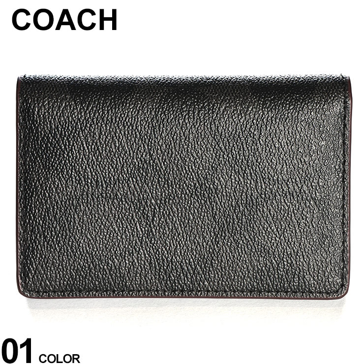 COACH 名刺入れ　91633 楽天市場】コーチ COACH 総柄パイピング×ブラックレザー