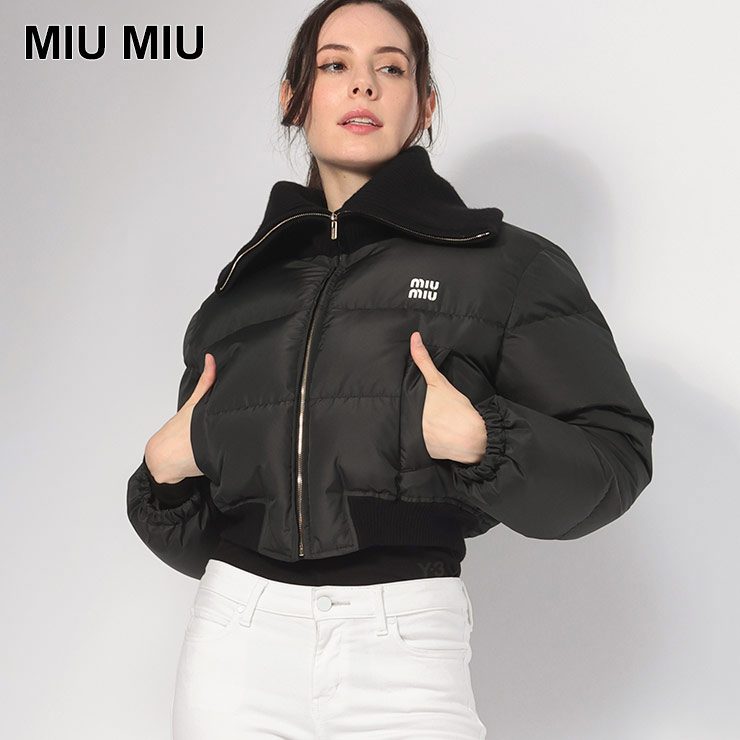 楽天市場】ミュウミュウ MIU MIU ニットカラー ショート丈
