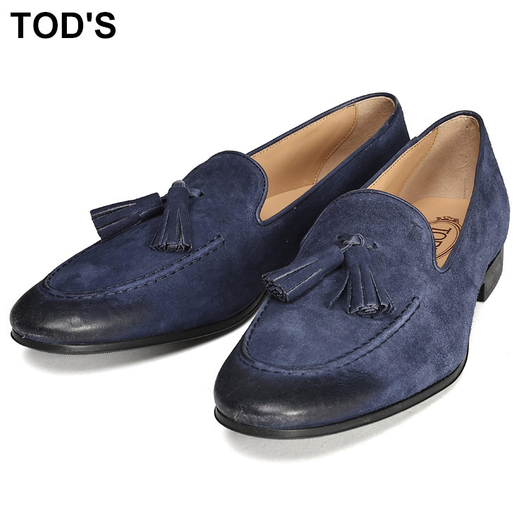 TODS ネイビー レザー モカシン ウィメンズモカシン＆レザーローファー｜Tod's
