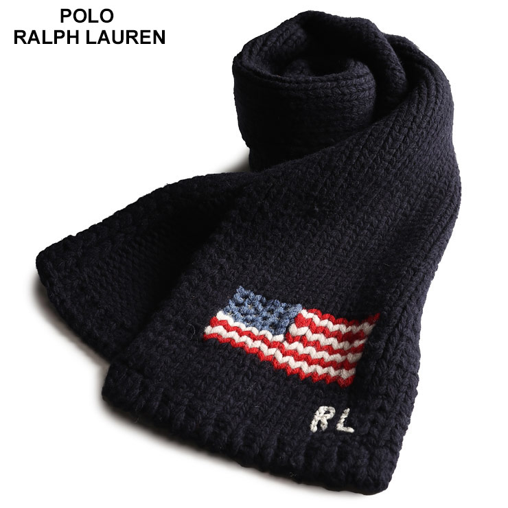 ポロラルフローレン POLO RALPH LAUREN ウール 国旗 マフラー RLPC1358F4 ブランド メンズ 男性 マフラー 通勤 通学 防寒 秋冬 ギフト sale_6_e|ゼンオンライン店