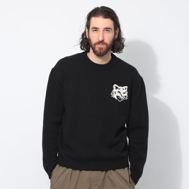 楽天市場】メゾンキツネ MAISON KITSUNE ウール クルーネック