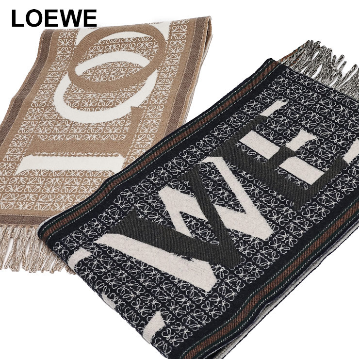 楽天市場】ロエベ LOEWE カシミヤ混 総柄 マフラー