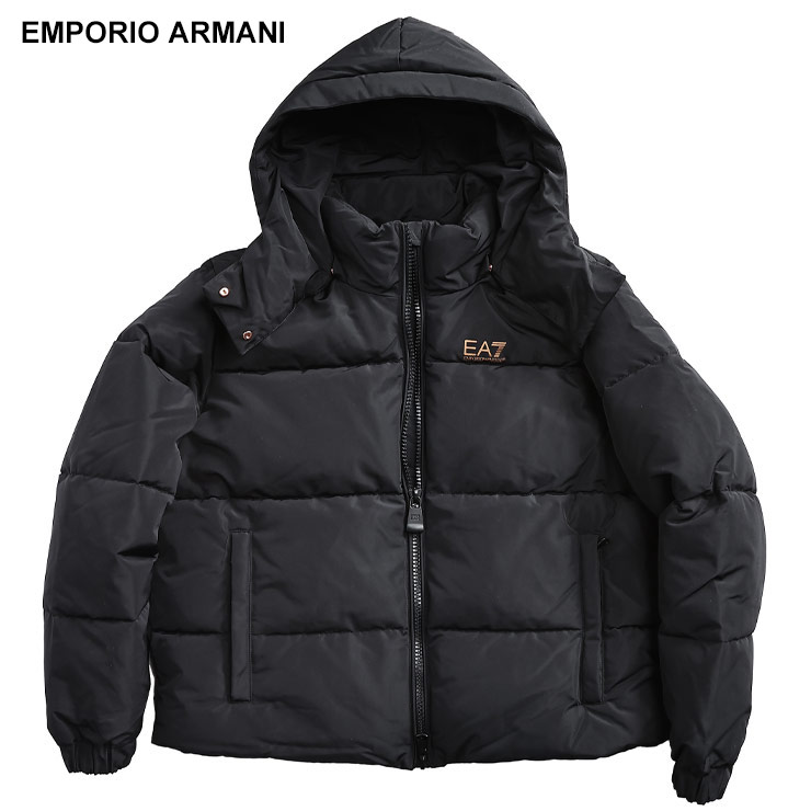 EMPORIO ARMANI 羊革フード付きジャケット アイボリー 7537217950.jpg