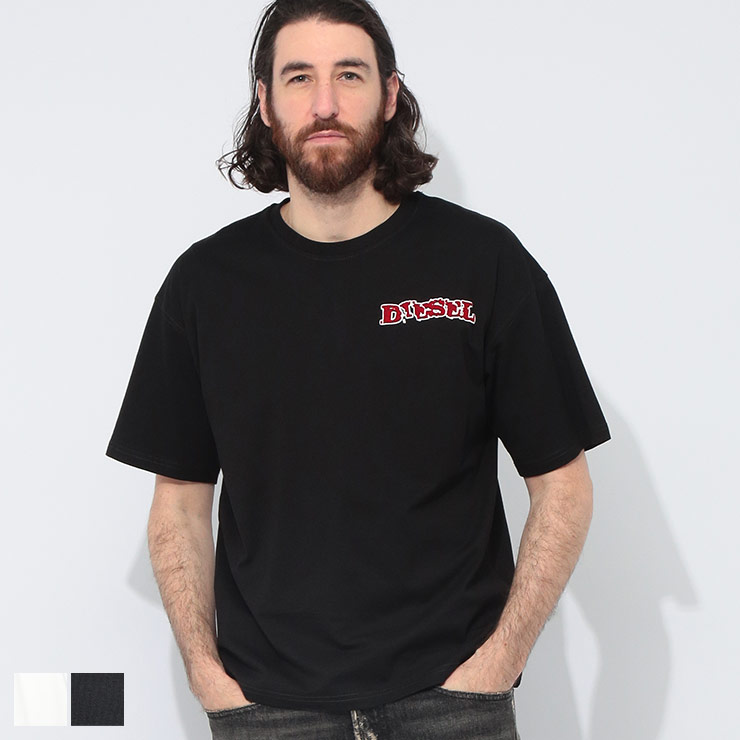 ディーゼル　Tシャツ 楽天市場】DIESEL ディーゼル 半袖クルーネックTシャツ 全2色