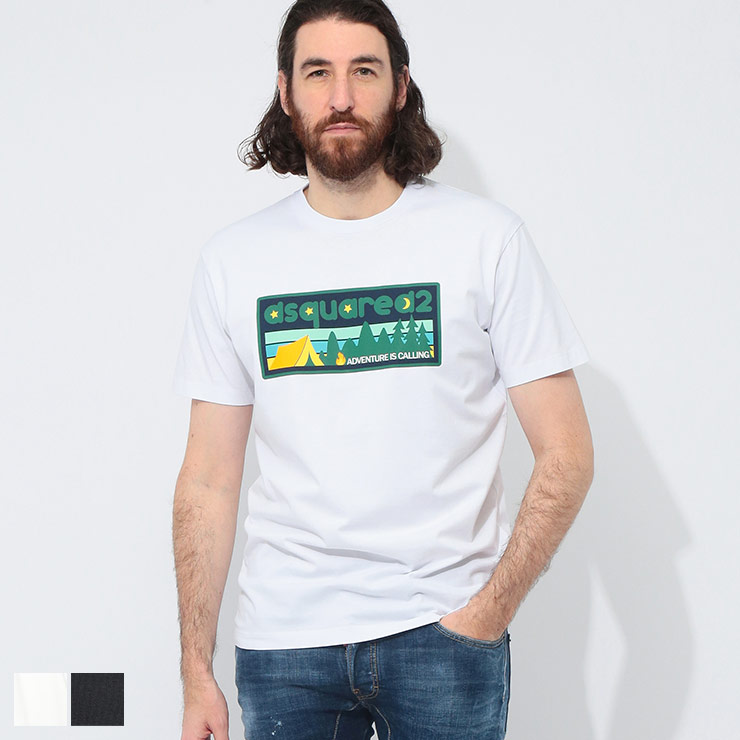 Dsquared2 ベスト フェード ダイ クール マップ T シャツ Best Fade Dyed Cool Fit Map T-Shirt