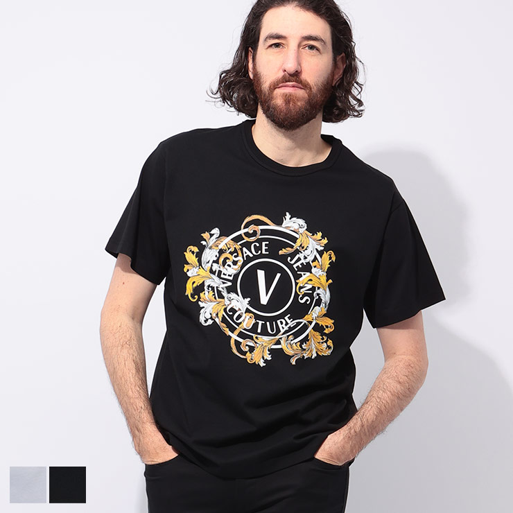 VERSACE ヴェルサーチ クルーネック半袖Tシャツ AUU01005 VERSACE ヴェルサーチ クルーネック半袖Tシャツ AUU01005
