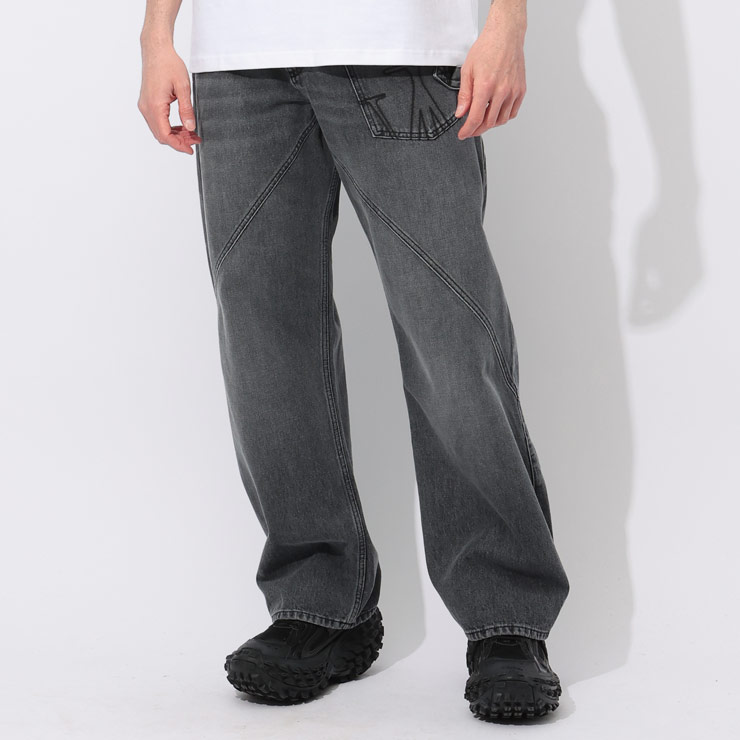 jw anderson ブラックデニム　32 JW Anderson: ブラック Workwear ツイスト デニム ジーンズ