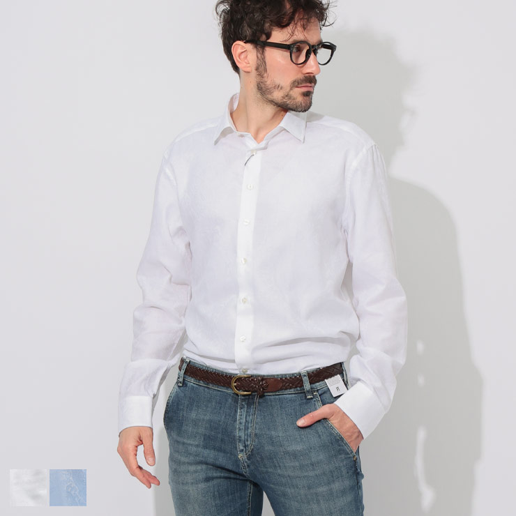 エトロ ETRO 綿100％ ペイズリージャガード 長袖 シャツ ETMRIB0001TJ562 ブランド メンズ 男性 トップス シャツ 総柄 ペイズリー 柄シャツ コットン