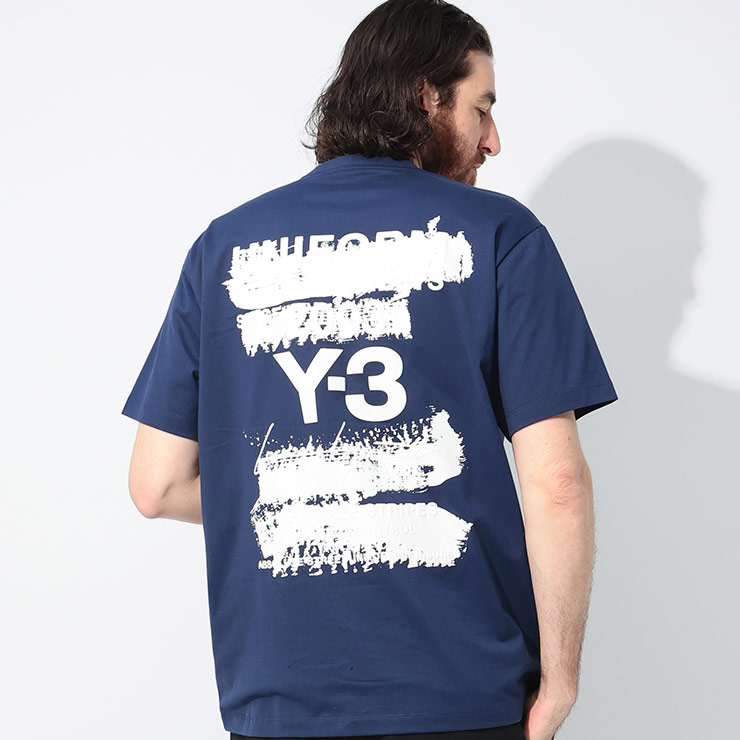 ワイスリー Y-3 U グラフィック バックロゴ クルーネック 半袖 Tシャツ U GFX Y3JM7816 ブランド メンズ 男性 トップス Tシャツ ティーシャツ Tee コットン プリントT sale_1_a