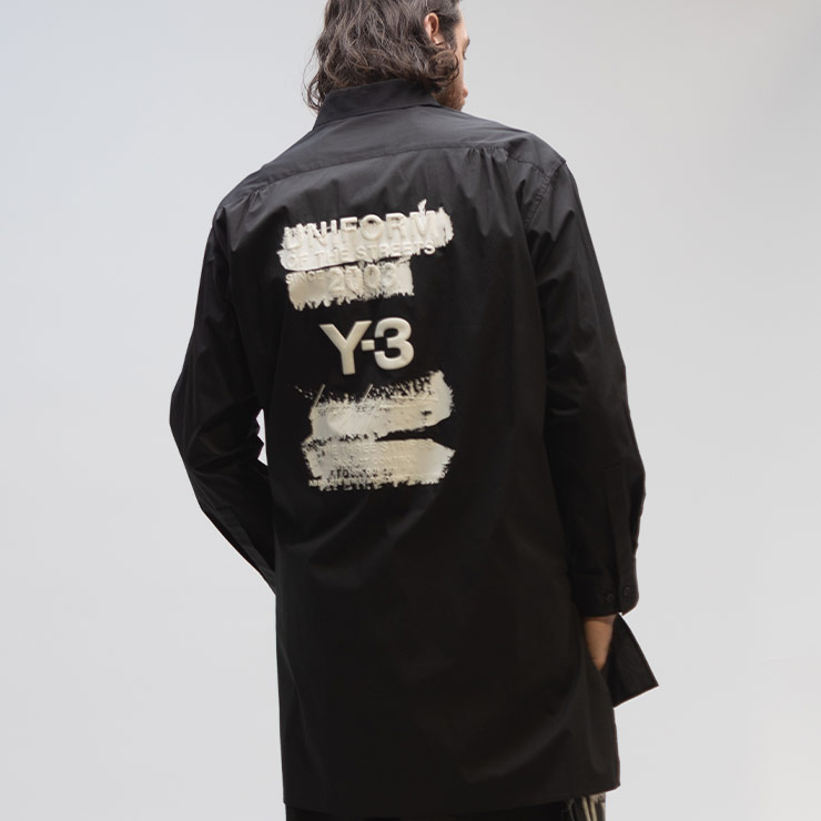 Y-3 ワイスリー クラシック チェストロゴ ボタンダウンシャツ HB3405 Y-3 ワイスリー クラシック チェストロゴ ボタンダウンシャツ
