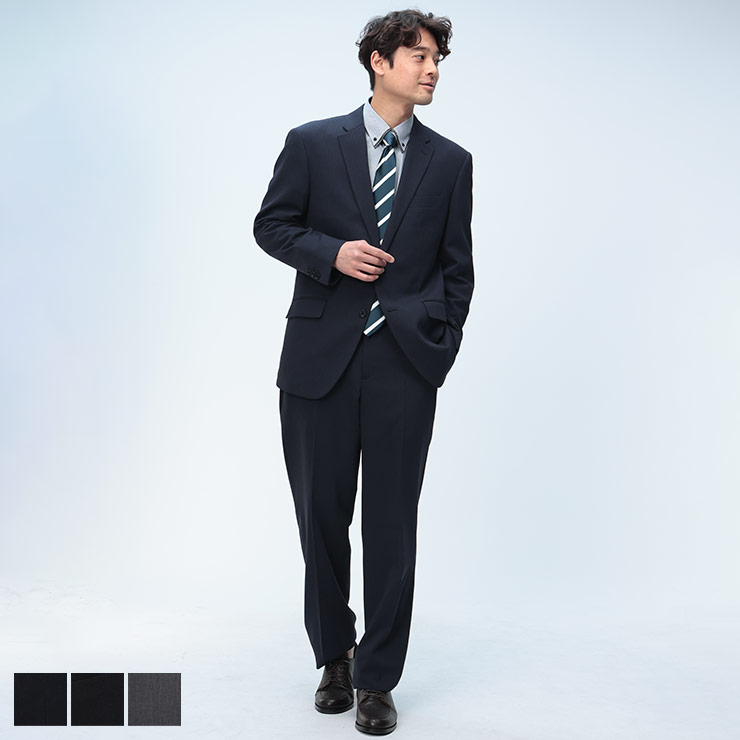 スーツ メンズ ビジネス 紳士 2パンツ ツーパンツ ストレッチ ウォッシャブル ウエストアジャスター シングル ITSUMO いつも ZEROWOOL ゼロウール|ゼンオンライン店