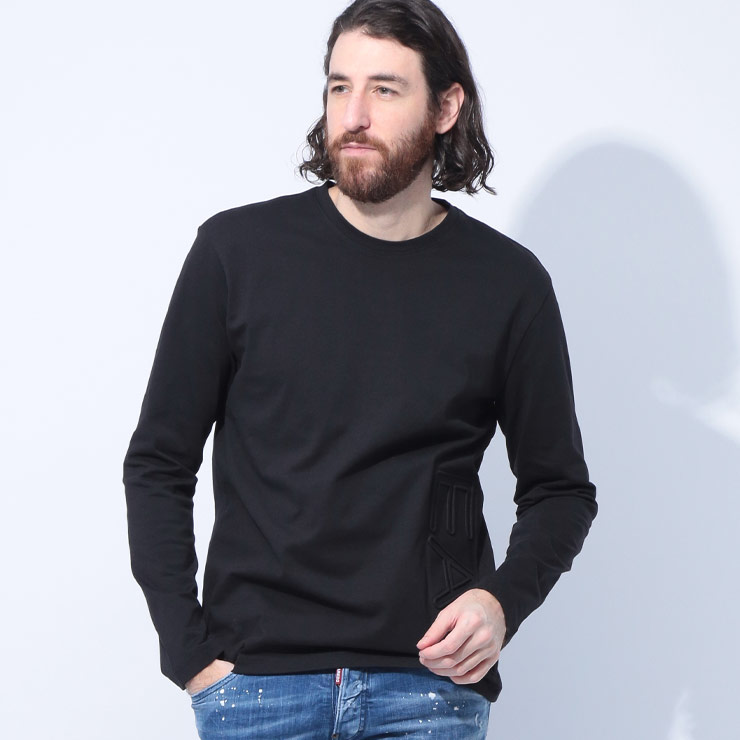 ShooEMPORIO ARMANI ブラック長袖カットソー 楽天市場】エンポリオアルマーニ ロンt（Tシャツ・カットソー
