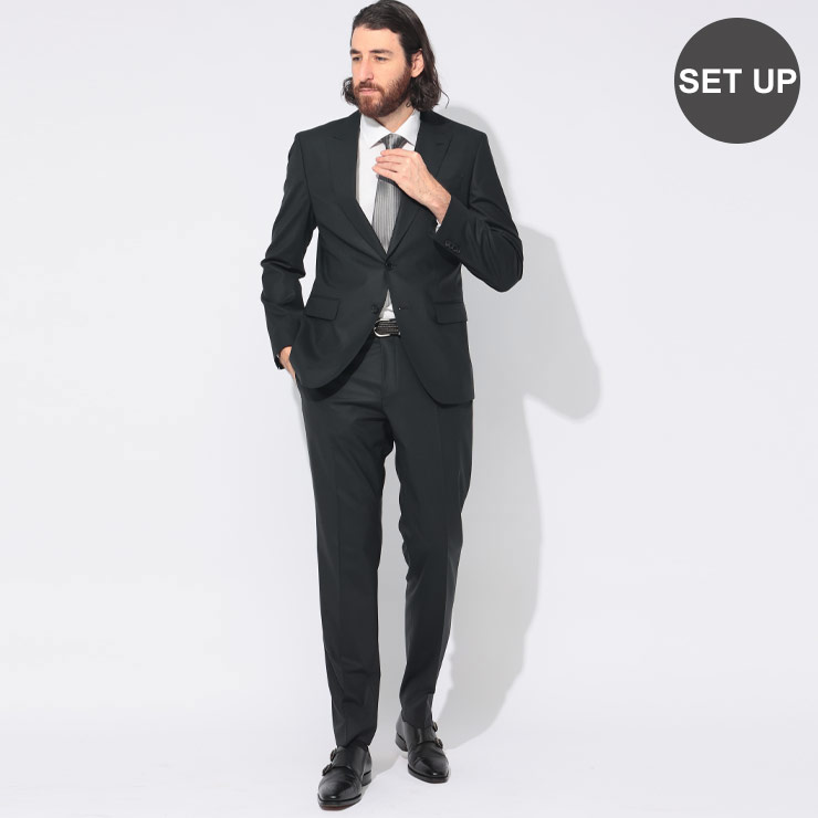 超美品 HUGO BOSS 最高級 2B スーツセットアップ 50 超美品 HUGO BOSS 最高級 2B スーツセットアップ 50 超美品 HUGO