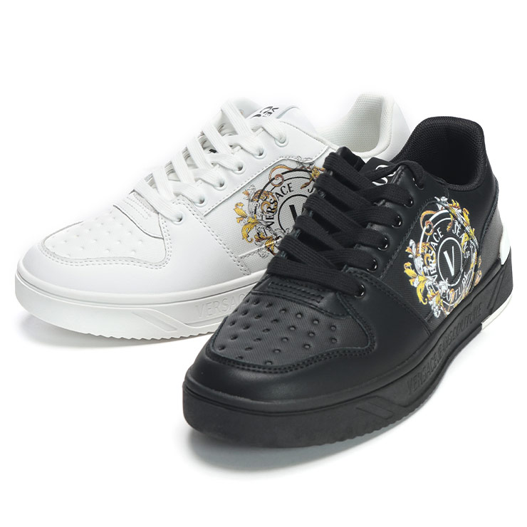 ヴェルサーチェ ジーンズ クチュール VERSACE JEANS COUTURE スターライト ロゴ クチュール ローカット スニーカー VC78YA3SJ1 ブランド メンズ 男性 シューズ 靴 スニーカー ローカット プリント