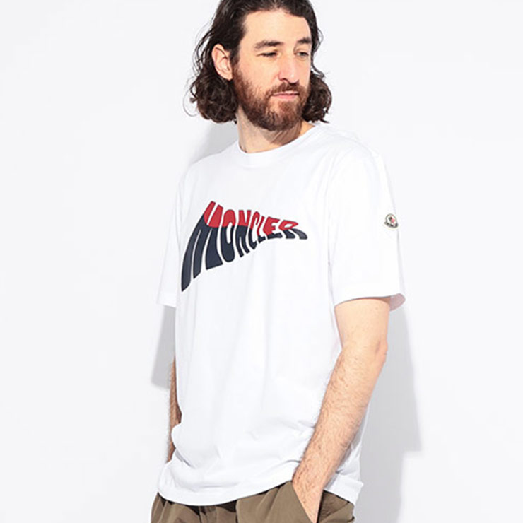 モンクレール MONCLER グラフィックロゴ クルーネック 半袖 Tシャツ MC8C0005889A17 ブランド メンズ 男性 トップス Tシャツ コットン プリント 春 夏 sale_1_a