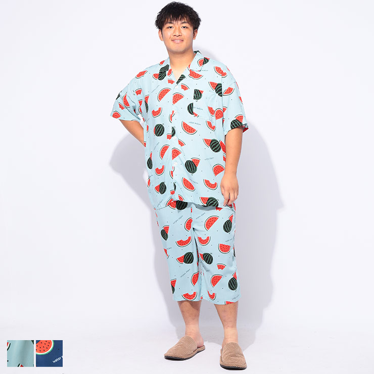 楽天市場】パジャマ メンズ 大きいサイズ 接触冷感 パジャマ スイカ柄
