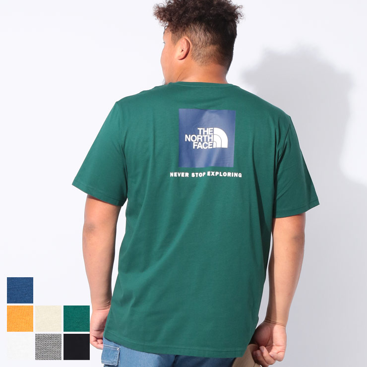 THE NORTH FACE (ザ ノースフェイス) ボックスロゴ バックプリント クルーネック 半袖 Tシャツ SS BOX NSE TEE NF0A87NPD22 大きいサイズ メンズ トップス Tシャツ 半袖 プリントT TEE｜ゼンオンライン店