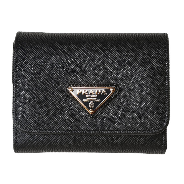 極美品PRADA サフィアーノ 二つ折りウォレット PRADA プラダ 二つ折り財布 1MV204 2DYG レディース
