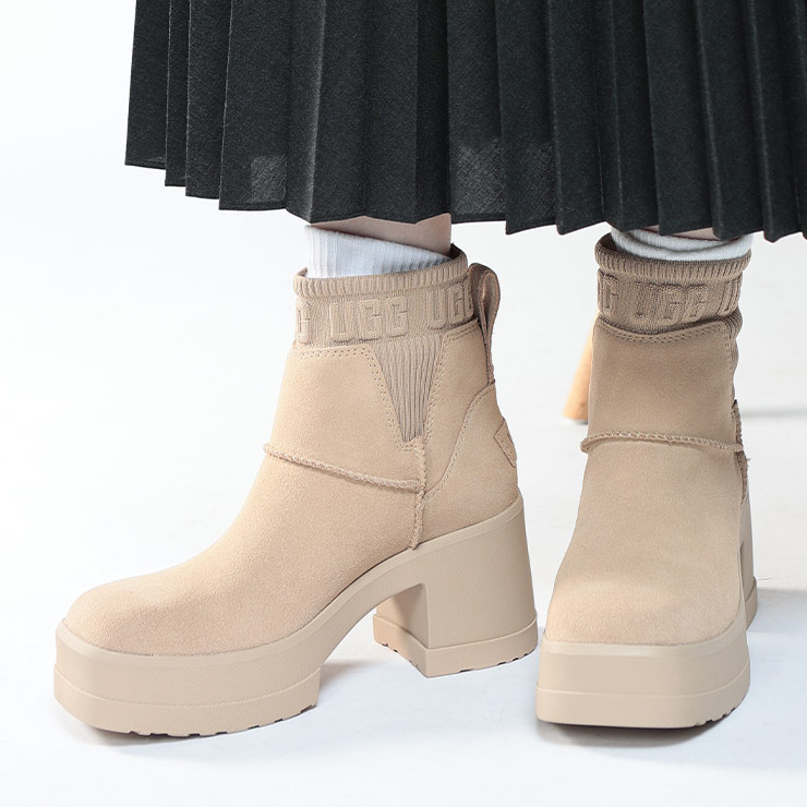 楽天市場】アグ ブーツ 靴 UGG レディース ニットゴア ロゴ ショート