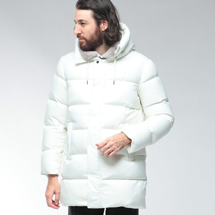 ヘルノ ダウンブルゾン ブルゾン アウター メンズ HERNO フーデット フルジップ POLAR-TECH HRPI001159U ブランド 男性 ロング コート フード 秋 冬