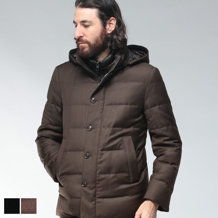 モンテコーレ ダウンジャケット アウター メンズ MONTECORE フーデット フルジップ MONTEF09MUCX581 ブランド 男性 フード ジップ 秋 冬