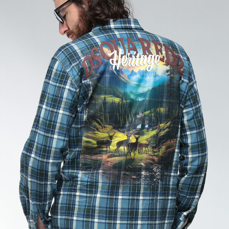 楽天市場】DSQUARED2 ディースクエアード 長袖シャツ ICON S79DL0026