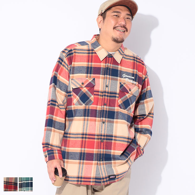 新品未使用 ディッキーズ フランネルシャツジャケット フード付き Dickies ディッキーズ 中綿ジャケット 1XL 2XL 3XL フランネル