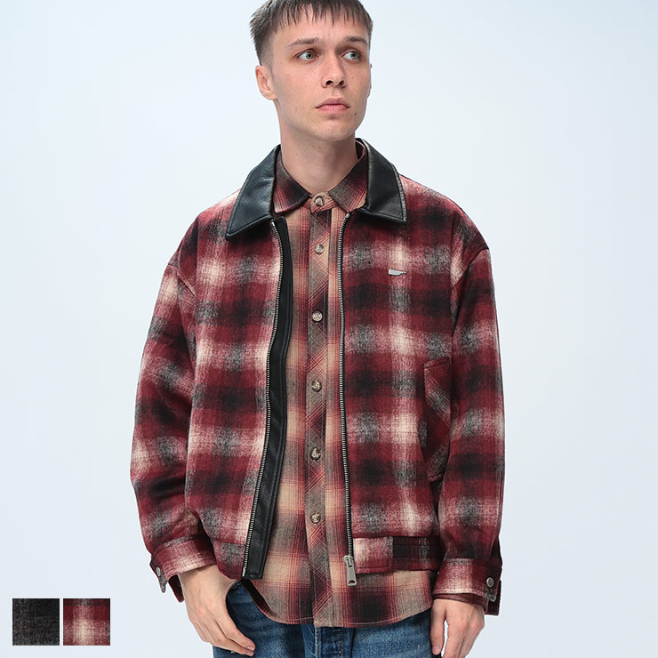 WOODENDOLL (ウッディンドール) 起毛 オンブレチェック フルジップ ブルゾン WD25AW026 メンズ 男性 トップス アウター ジャケット ブルゾン ジップ 秋 冬