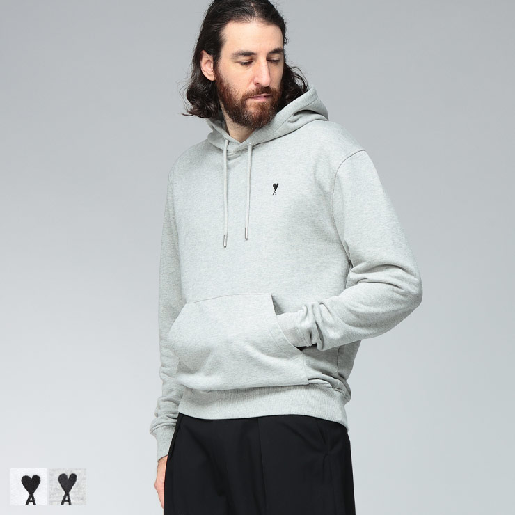 楽天市場】アミパリス パーカー フーディー グレー メンズ AMI PARIS