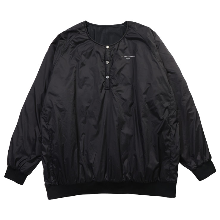 SALVAGE PUBLIC Kolepa (サルベージ パブリックコレパ) GOLF ハーフボタン クルーネック 中綿 ジャケット 3L-6L SPKSZ007BKBT 大きいサイズ メンズ アウター ジャケット プルオーバー ゴルフ スポーツ 秋 冬