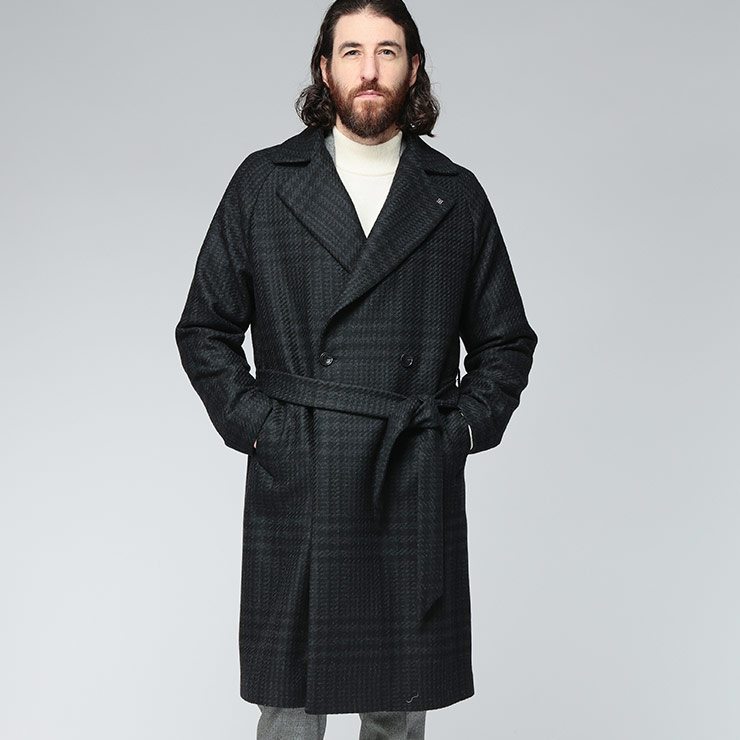 【新品・未使用】 TAGLIATORE タリアトーレ カシミヤ混コート 46 TAGLIATORE (タリアトーレ) カシミヤ混 無地 ロング ダブルブレスト