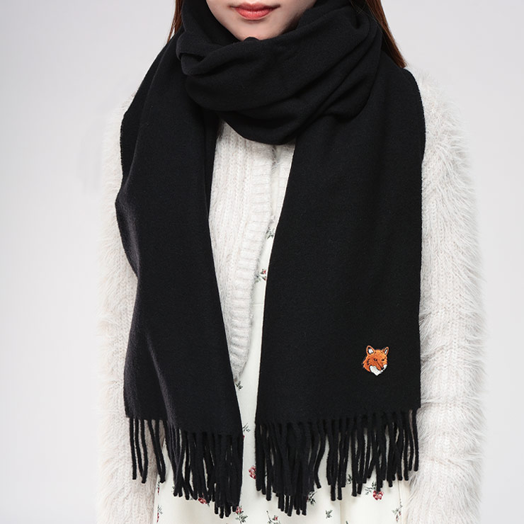 楽天市場】メゾンキツネ MAISON KITSUNE メンズ マフラー SMALL FOX