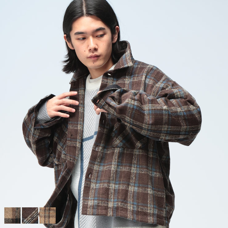 JUNGLE STORM (ジャングルストーム) ヘビーネル チェック柄 長袖 シャツ 520256 メンズ 男性 トップス シャツ ネルシャツ チェックシャツ 秋 冬