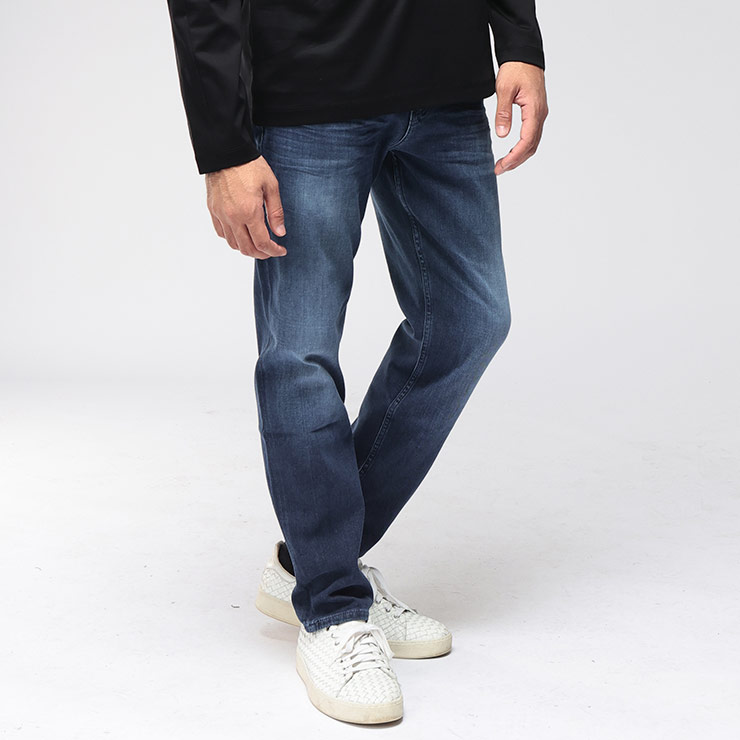 ヒューゴボス デニム パンツ メンズ HUGO BOSS ソフトタッチ テーパード レギュラーフィット デニムパンツ ジーンズ ジーパン HB50550938 ブランド ボトムス ネイビー sale_3_a