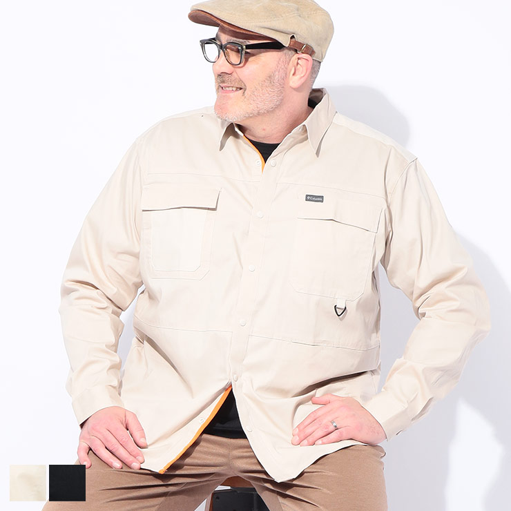 Columbia (コロンビア) ツイル 長袖 ワークシャツ SHIRT 2120581D22 大きいサイズ メンズ トップス シャツ カジュアルシャツ 無地 ポケット｜ゼンオンライン店 12,210円
