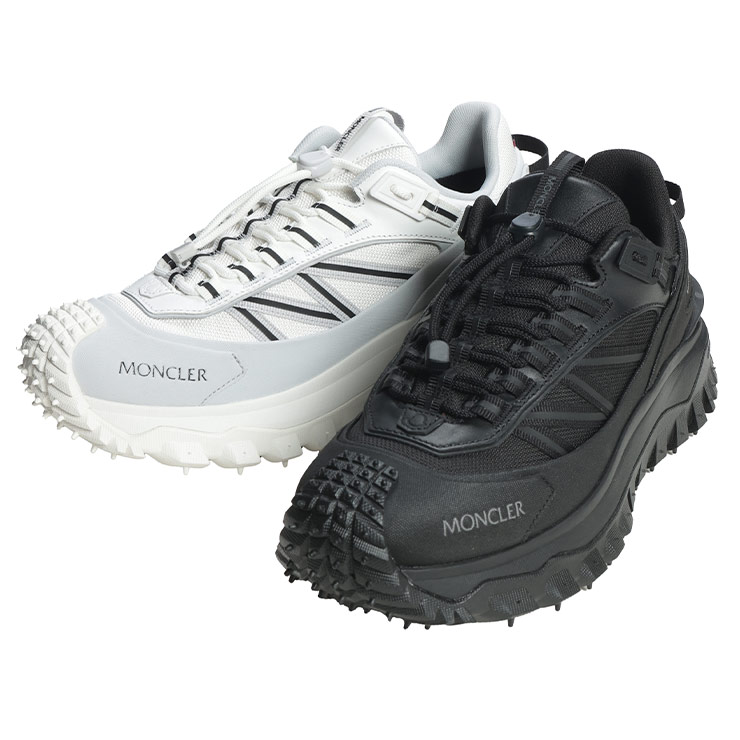 モンクレール メンズ スニーカー MONCLER ロゴ レースアップ ローカット 厚底スニーカー TRAILGRIP GTX SNEAKERS MC4M00260M7208 ブランド シューズ ホワイト ブラック