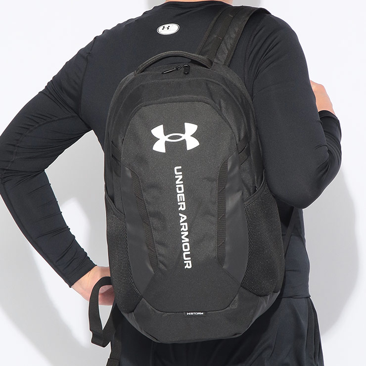 UNDER ARMOUR (アンダーアーマー) バックパック メンズ 大きいサイズ STORM ロゴプリント リュック HUSTLE 6.0 BACKPACK 1384672 鞄 バッグ スポーツ PCポケット 通勤 通学