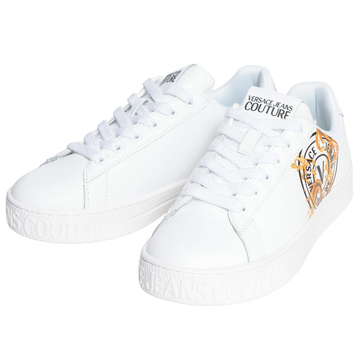 VERSACE JEANS COUTURE (ヴェルサーチェ ジーンズ クチュール) レディース スニーカー レターVエンブレム ローカット VCL80VA3SK3 ブランド シューズ 靴 レースアップ レザー 32,819円