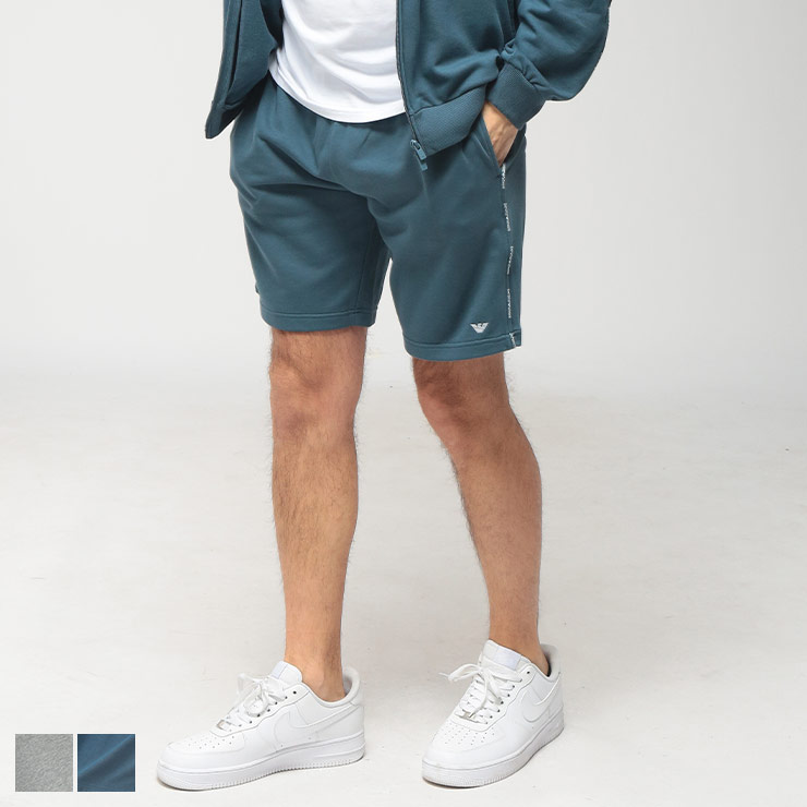 エンポリオアルマーニ EMPORIO ARMANI メンズ ショートパンツ ロゴテープ ウエストコード ショーツ EAUEM495AF18887 ブランド ボトムス パンツ スポーツ 春 夏