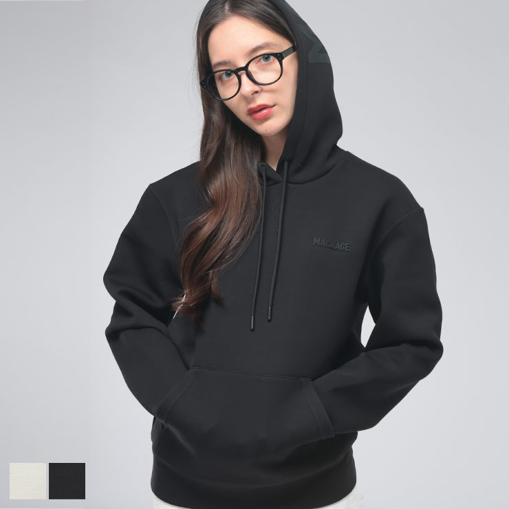 マッカージュ MACKAGE レディース パーカー プルオーバー ワンポイントロゴ スムース プルオーバー パーカー MKGLZOSIAZ6 ブランド トップス スウェット プルパーカー 春 sale_8_a|ゼンオンライン店