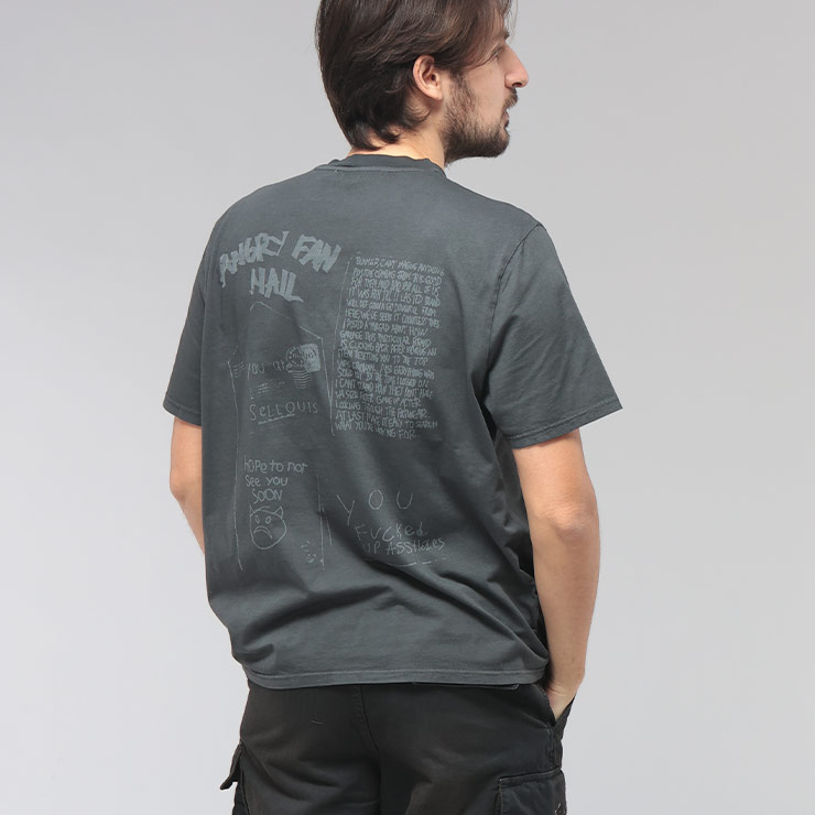 アワーレガシー OUR LEGACY メンズ Tシャツ 半袖 プリント クルーネック カットソー Angry Fan Mail Print OLM2266BA ブランド トップス コットン 春 夏