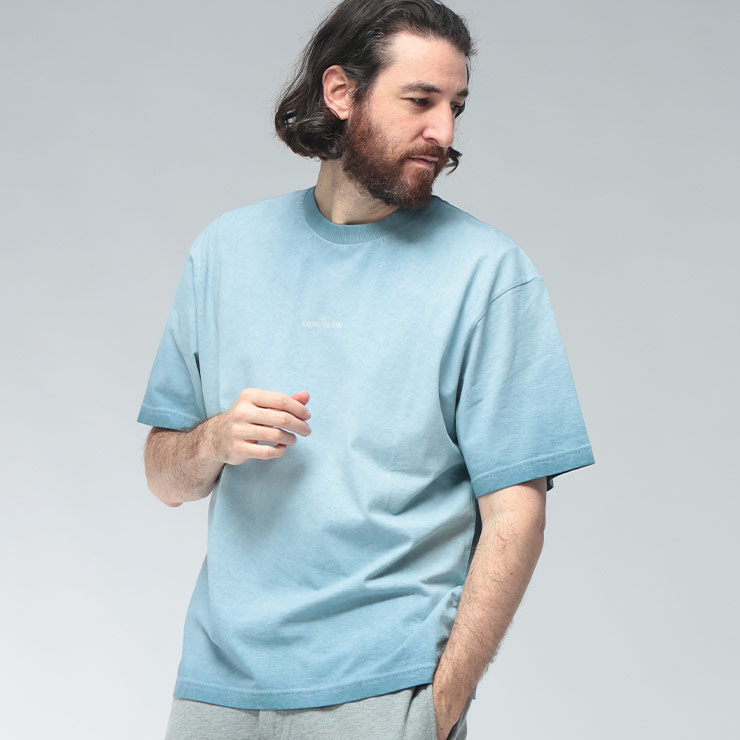 ストーンアイランド STONE ISLAND メンズ Tシャツ 半袖 COLD DYEING コーマ加工 オーガニックコットン コールドダイ カットソー SI2100002S0366 ブランド トップス TEE 春 夏
