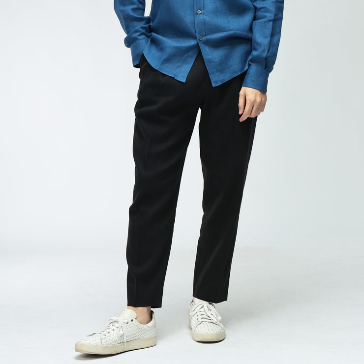 ブリリア BRIGLIA メンズ ワイドパンツ BRIPORTO300154コットンリネン 無地 タック ワイドパンツ ブランド ボトムス ロングパンツ ビジネス カジュアル 春 夏 sale_3_a｜ゼンオンライン店