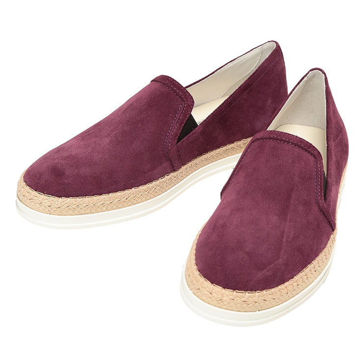 トッズ レディース レザーシューズ TOD'S スエード ラフィア切替 ラウンドトゥ スリッポン TDLW0TVJ97ZHG0L ブランド 靴 ローファー 革靴 本革 カジュアル｜ゼンオンライン店