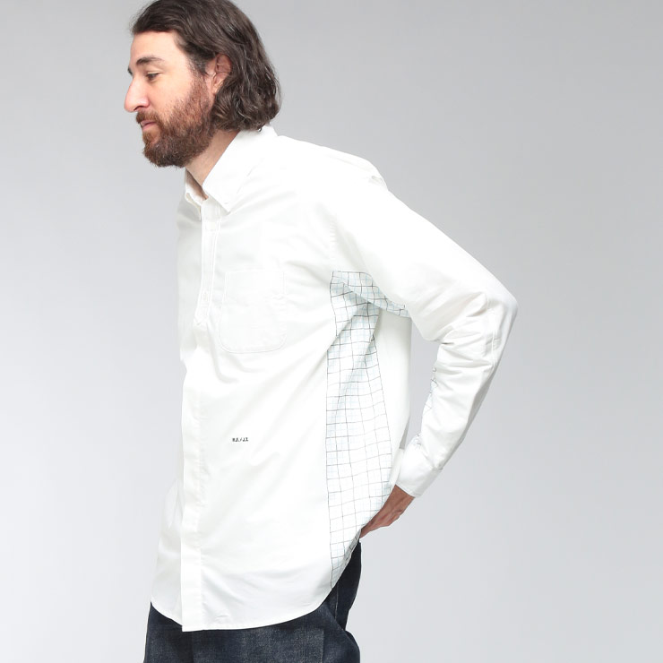 アーペーセー メンズ シャツ A.P.C. 長袖 オーガニックコットン FRGMT. JESSICA オックスフォードシャツ APCCOHSXH12677 ブランド トップス オックスシャツ チェック 柄 刺繍 秋 冬｜ゼンオンライン店