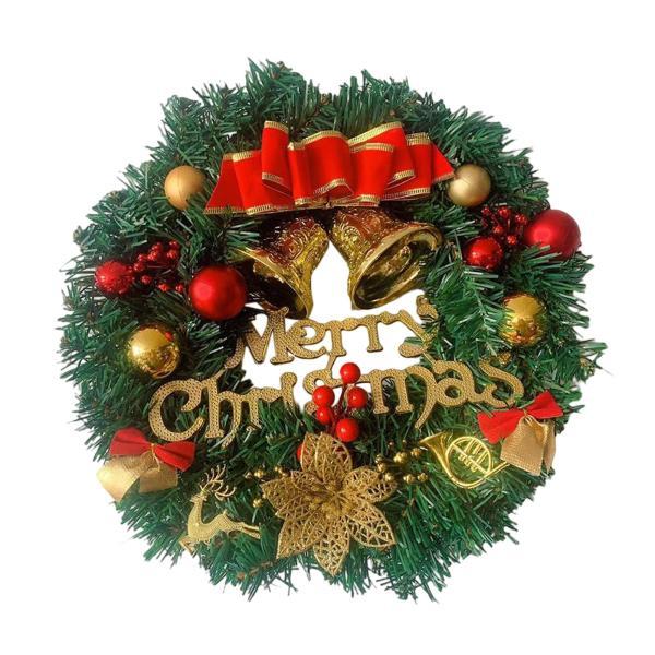 ちょう結び付きクリスマスリース 室内・室外用 パーティードア