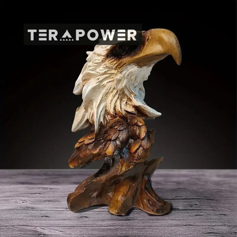 チタン製 鷲 彫刻 小物入れ アンティーク インテリア 置物 アート イーグル イーグルの木彫り50cm 右向き 鷲の木彫り置物 オブジェ 鳶の置物